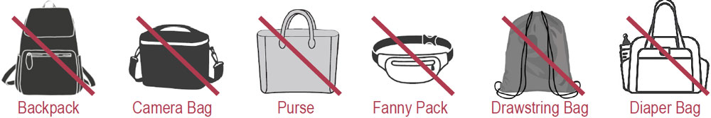 Bags that are not allowed 