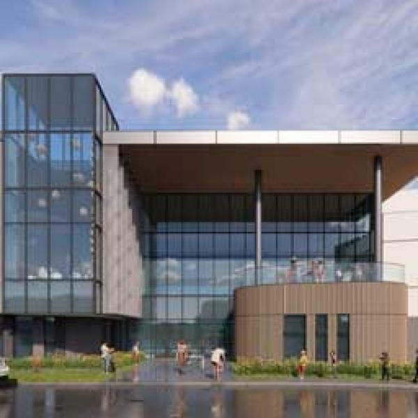 Architectural rendering of the front the new Kimberlin Academy