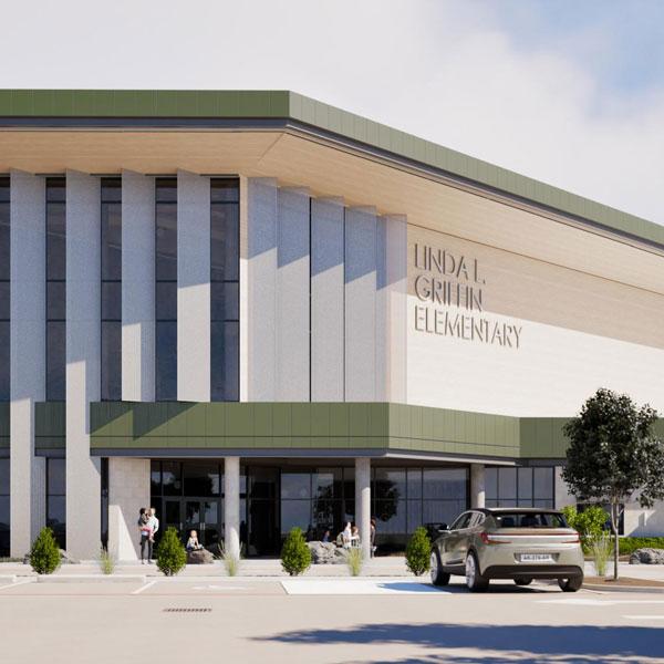 Rendering of front of Linda L. Griffin Elementary