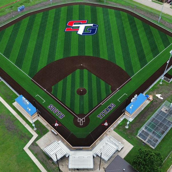 arial view of SGHS baseball field