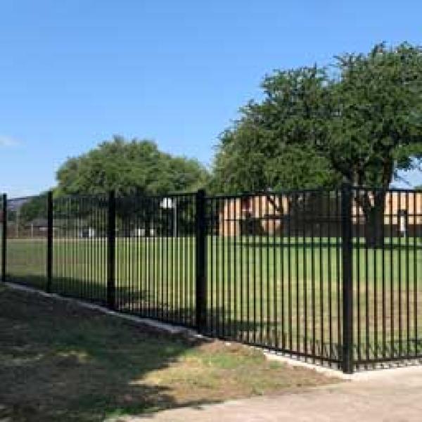 Corner of fence at Northlake Elementary