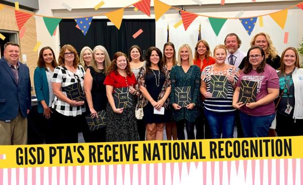 PTA representatives receive award from GISD Board of Trustees