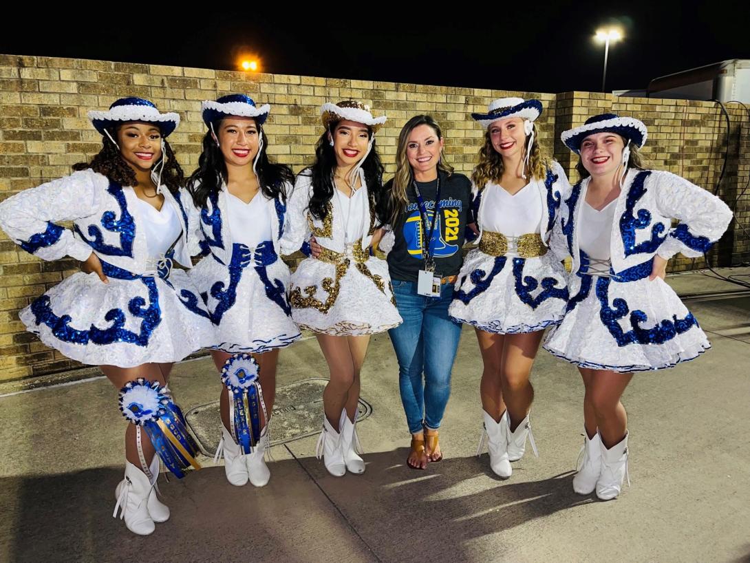 Lakeview Centennial drill team with coach