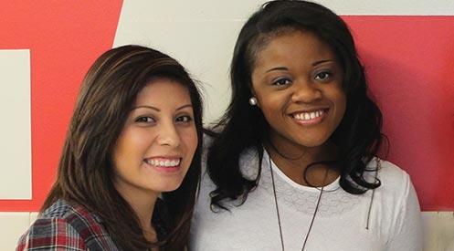 Two smiling teachers.