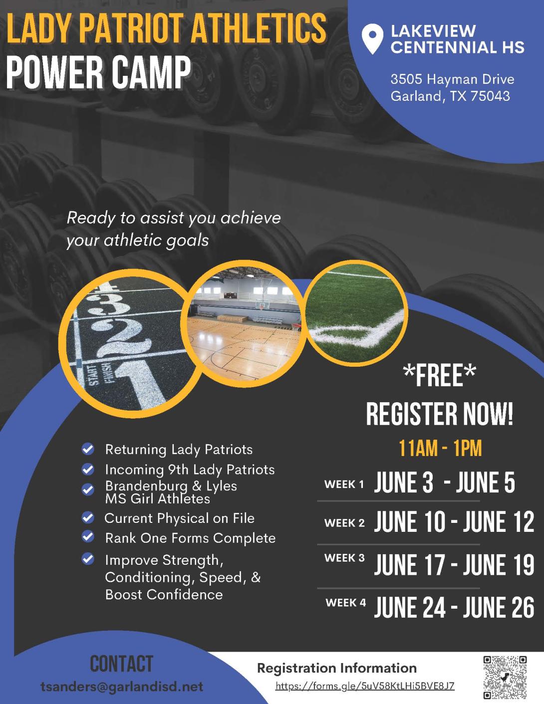 LCHS Power Camp Flyer