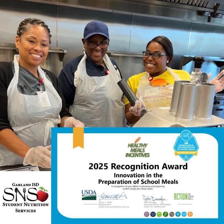 2025 Recognition Award Innovation in Preparation of School Meals