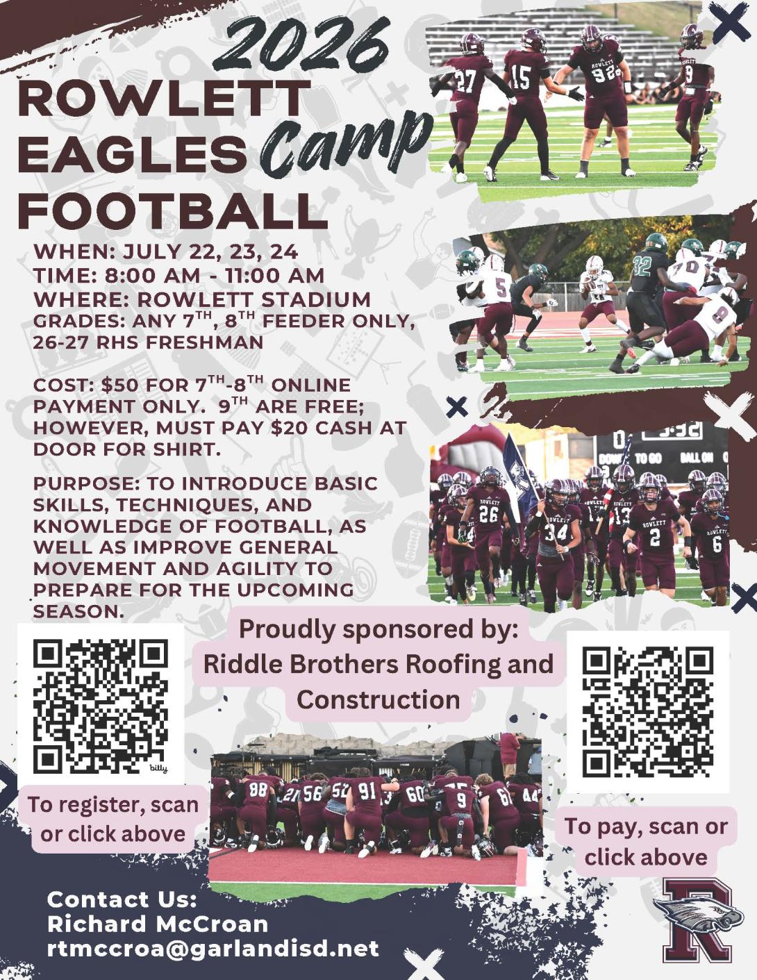 RHS Football Camp 2026