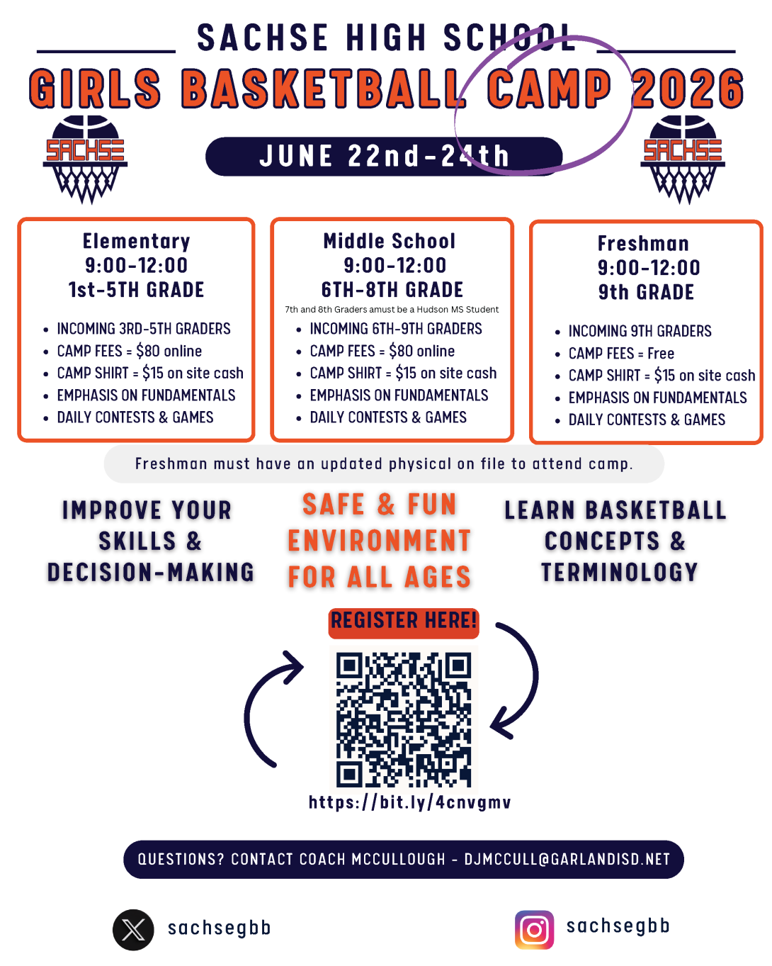 SHS Girls Basketball Camp 2026